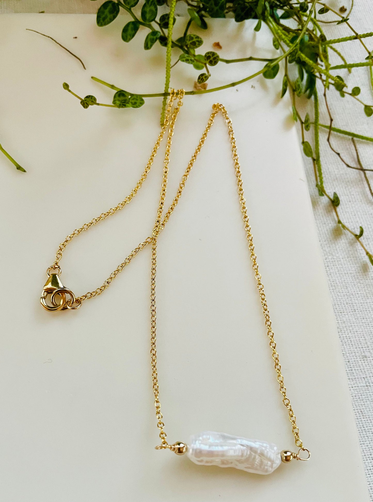 Stick Pearl Necklace