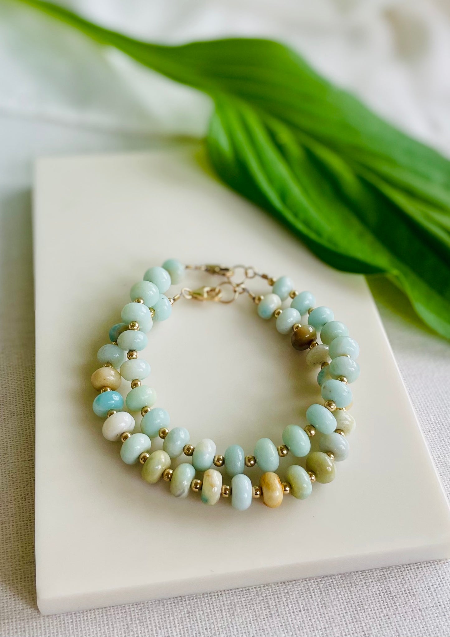 Amazonite Rondelle Bracelet