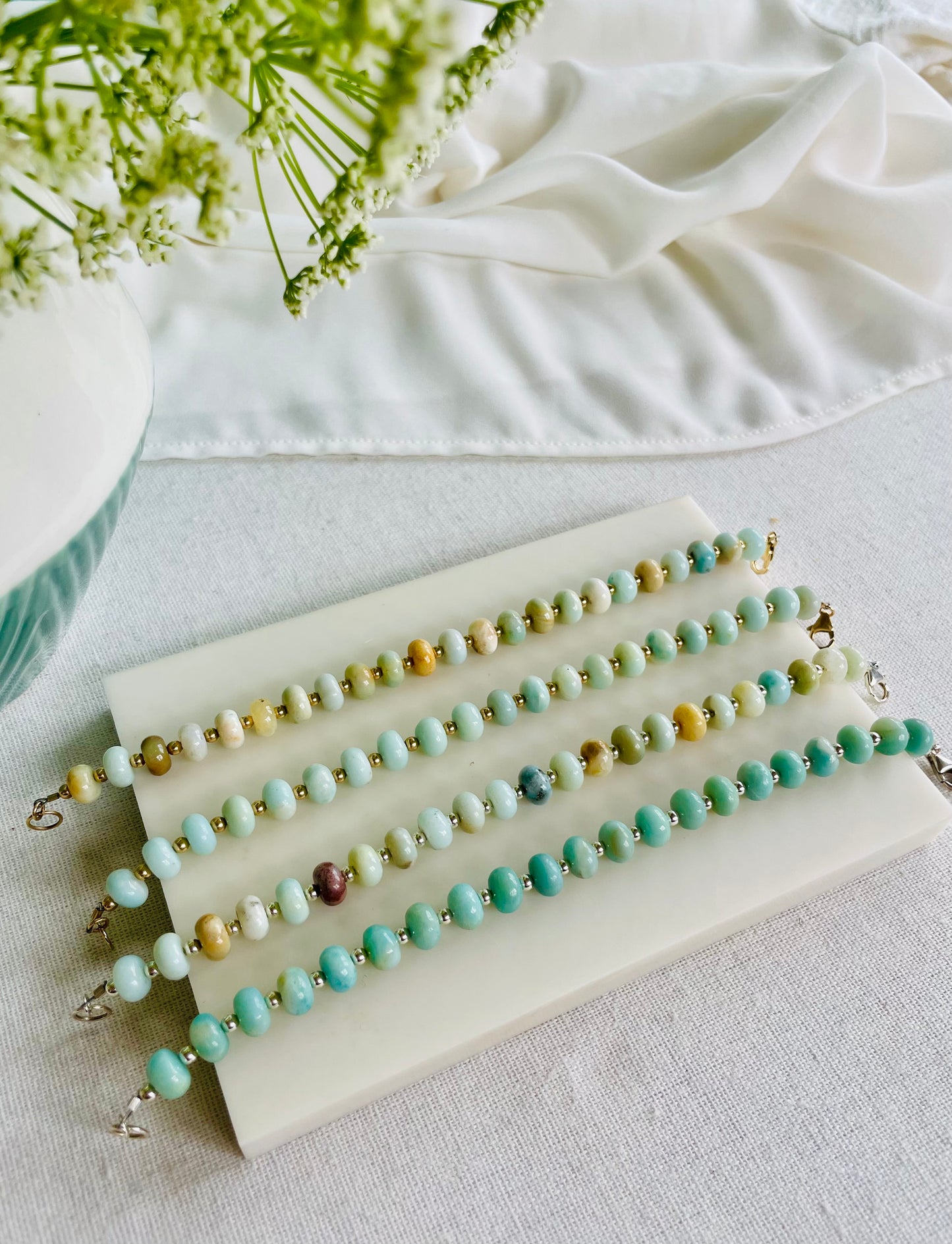 Amazonite Rondelle Bracelet