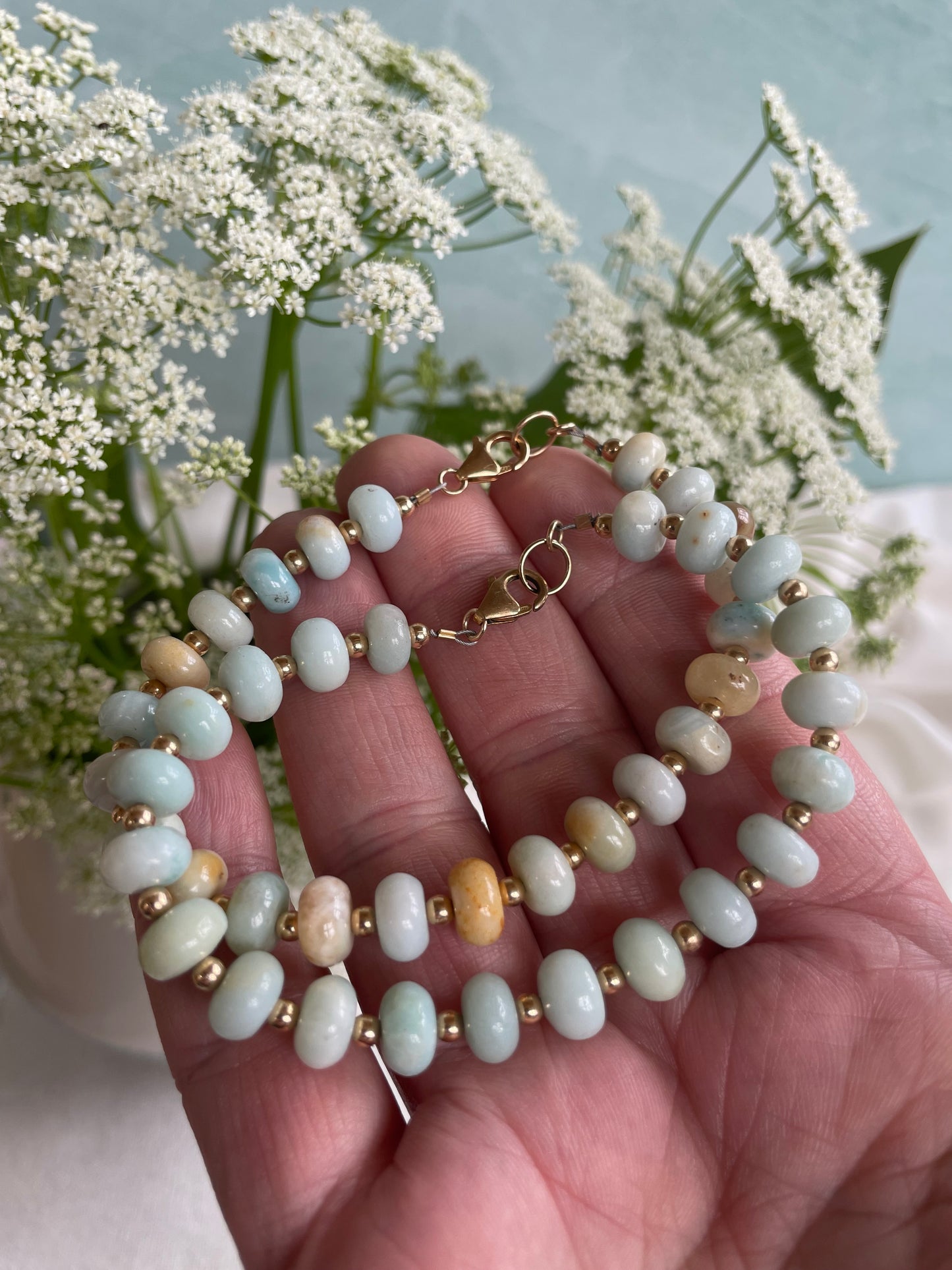 Amazonite Rondelle Bracelet