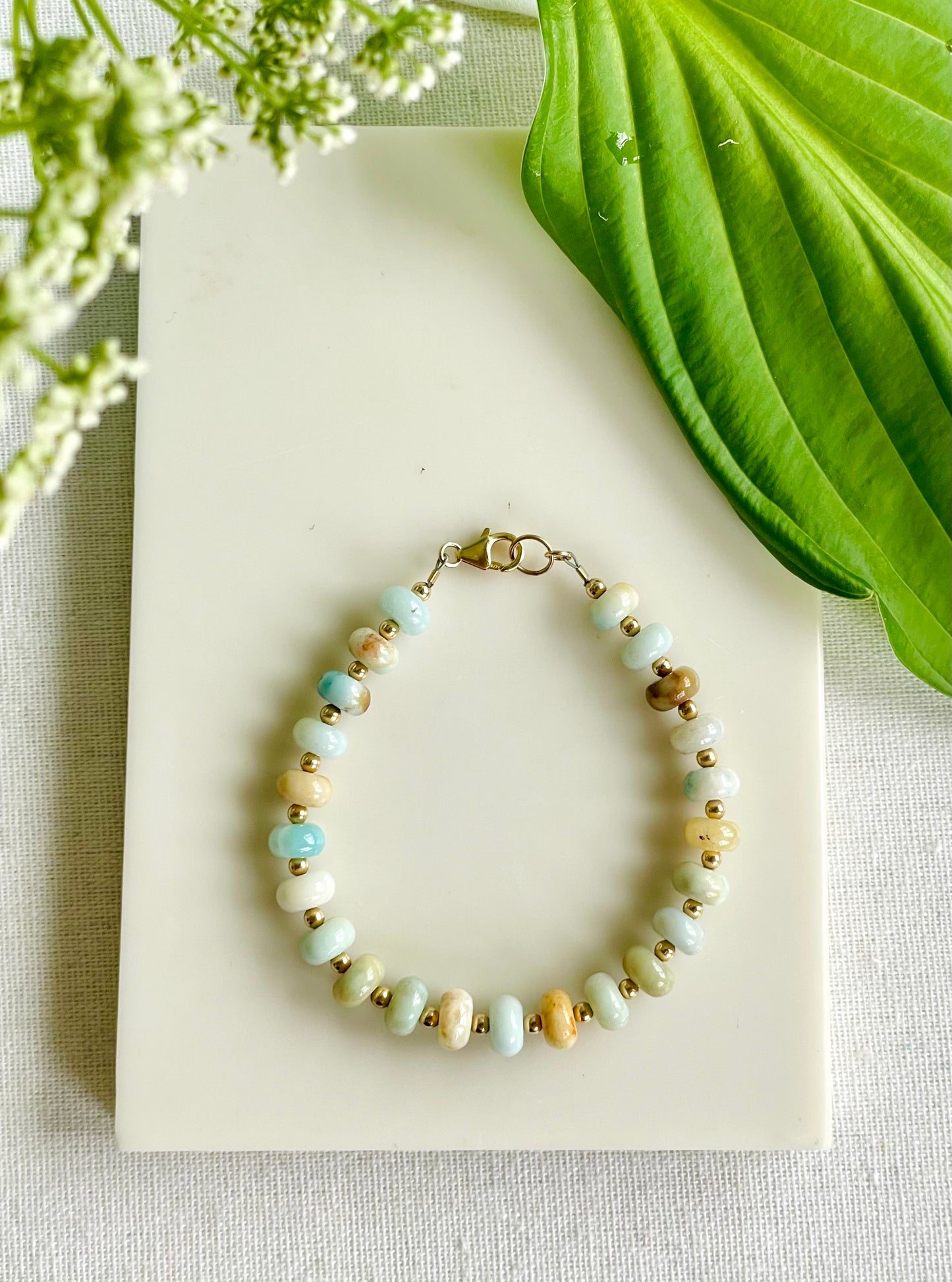 Amazonite Rondelle Bracelet