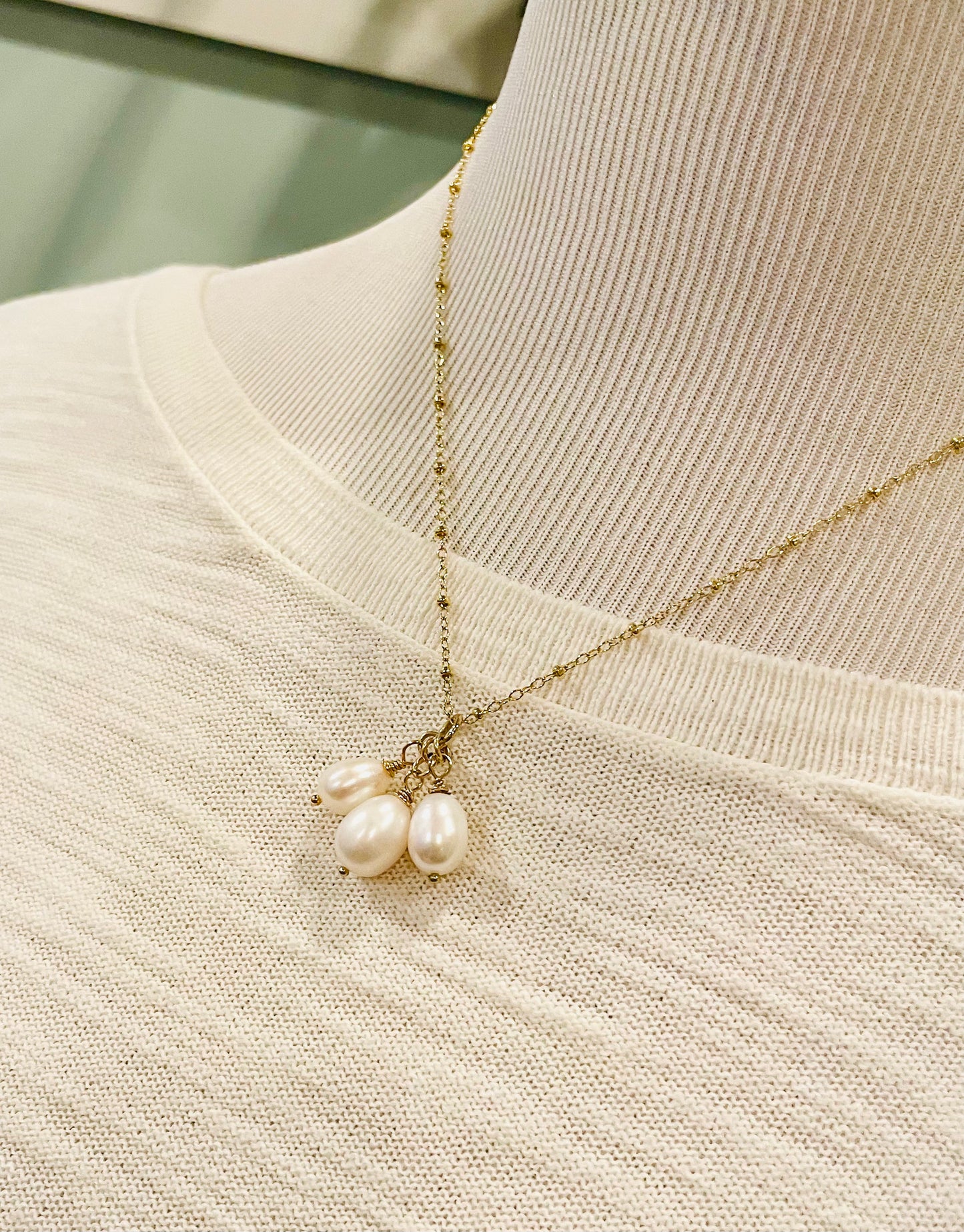 Pearl Cluster Necklace