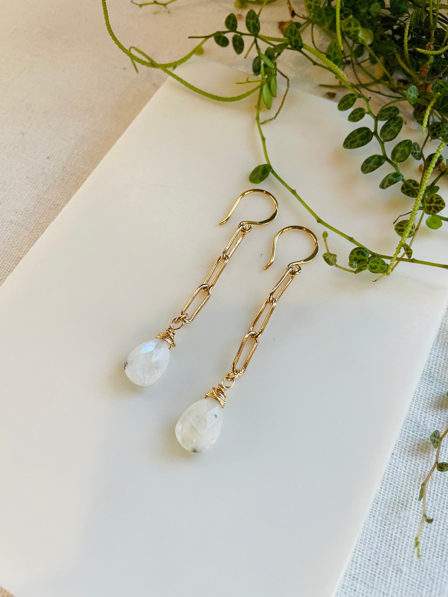 Moonstone Dangle Earrings