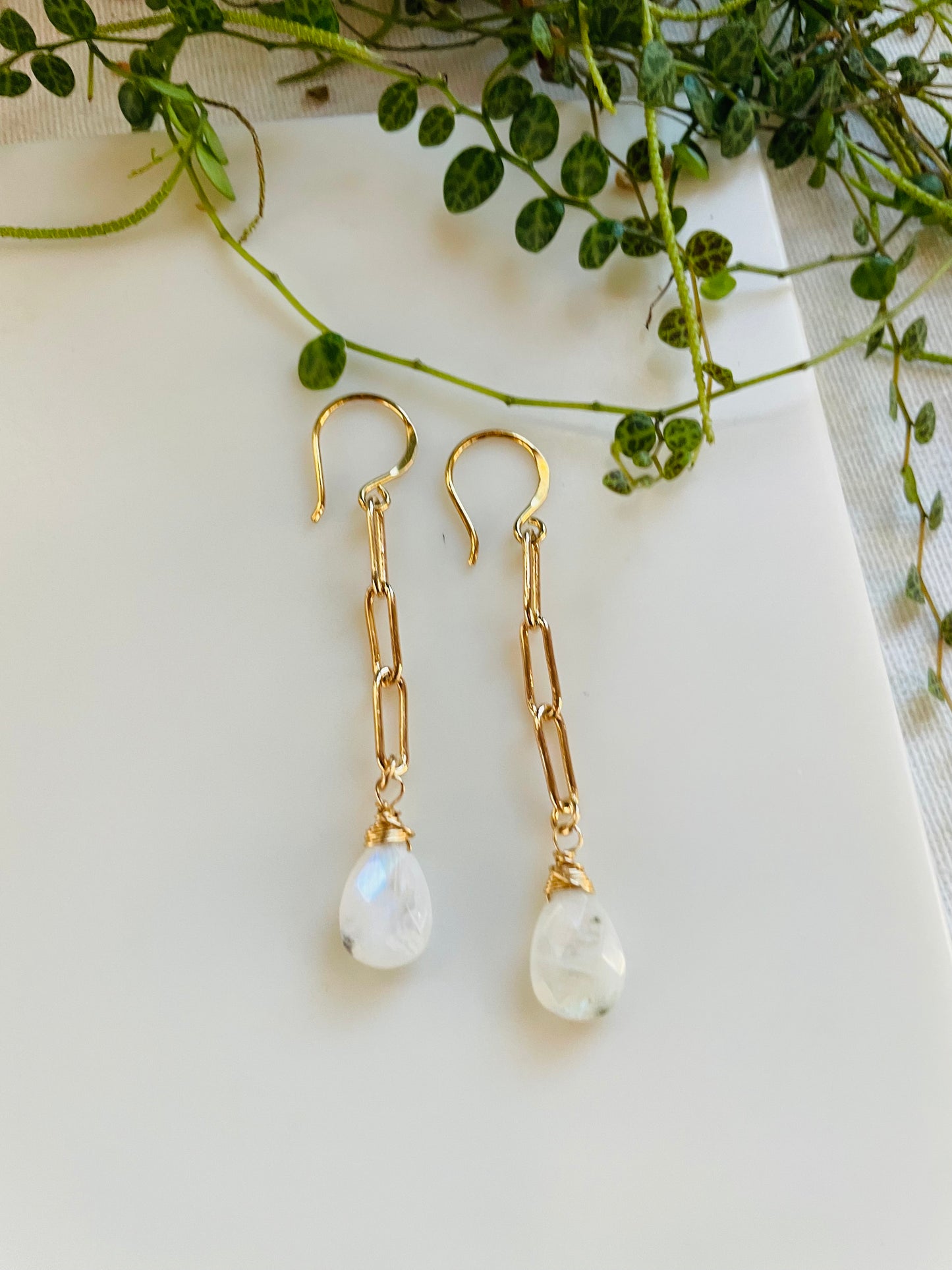 Moonstone Dangle Earrings