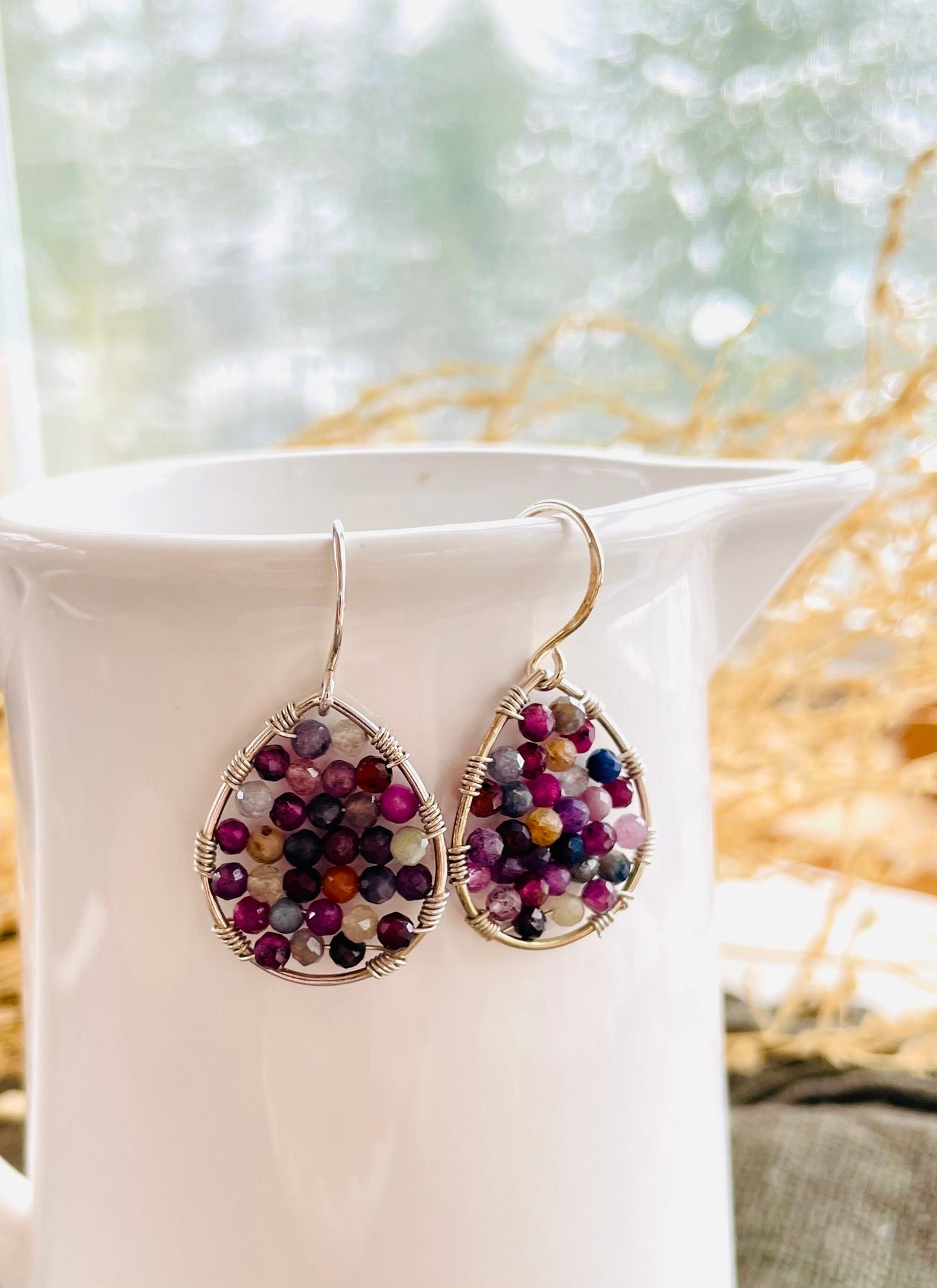 Mini Sapphire Teardrop Earrings