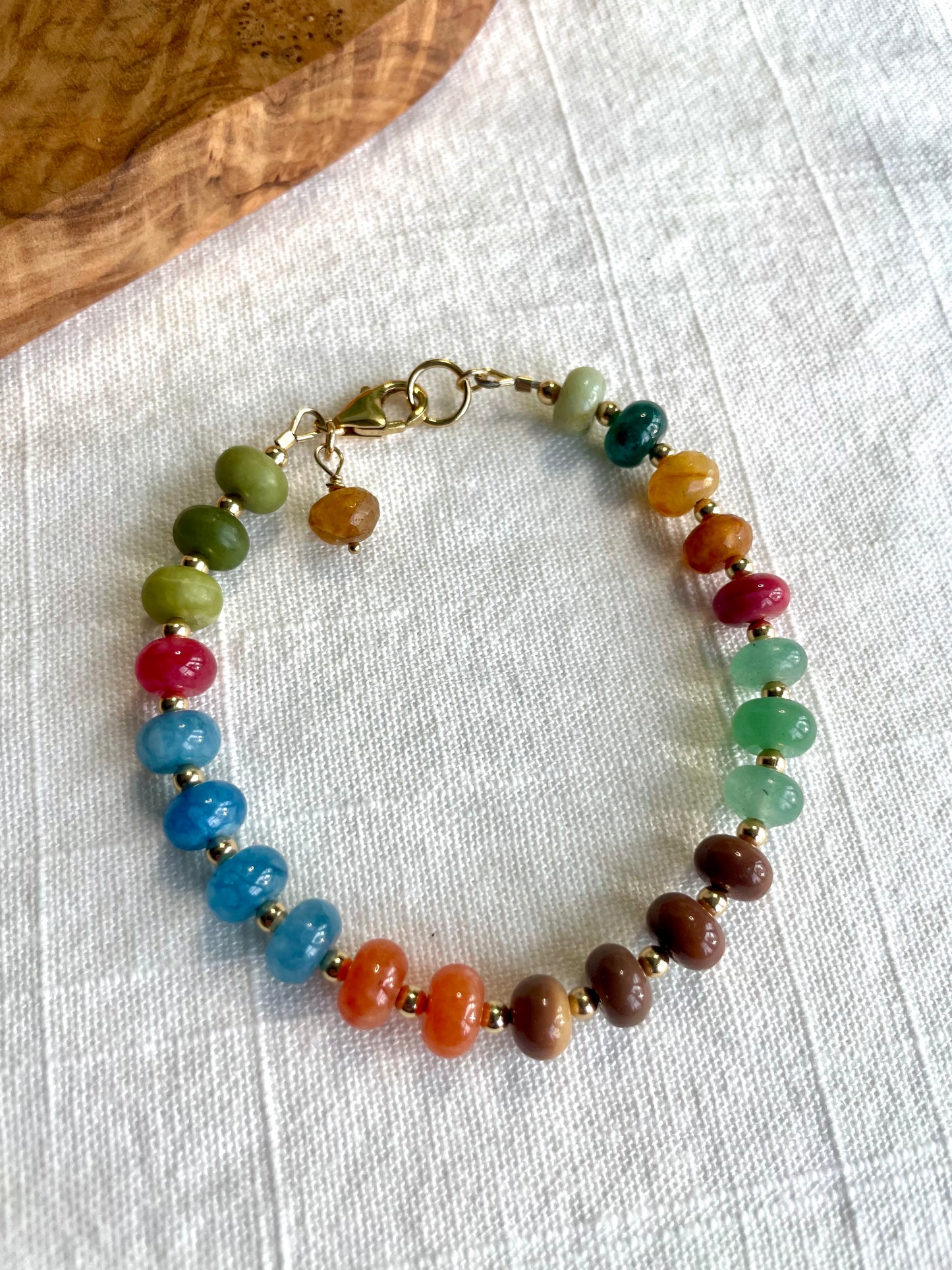 Candy Colored Gemstone Bracelet in Autumn Colors