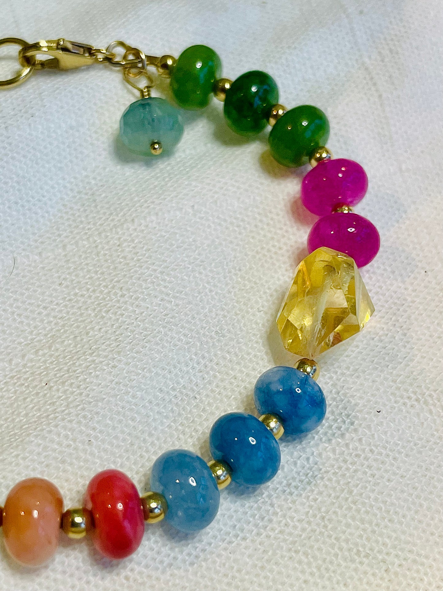 Mixed Gem Bracelet with Citrine