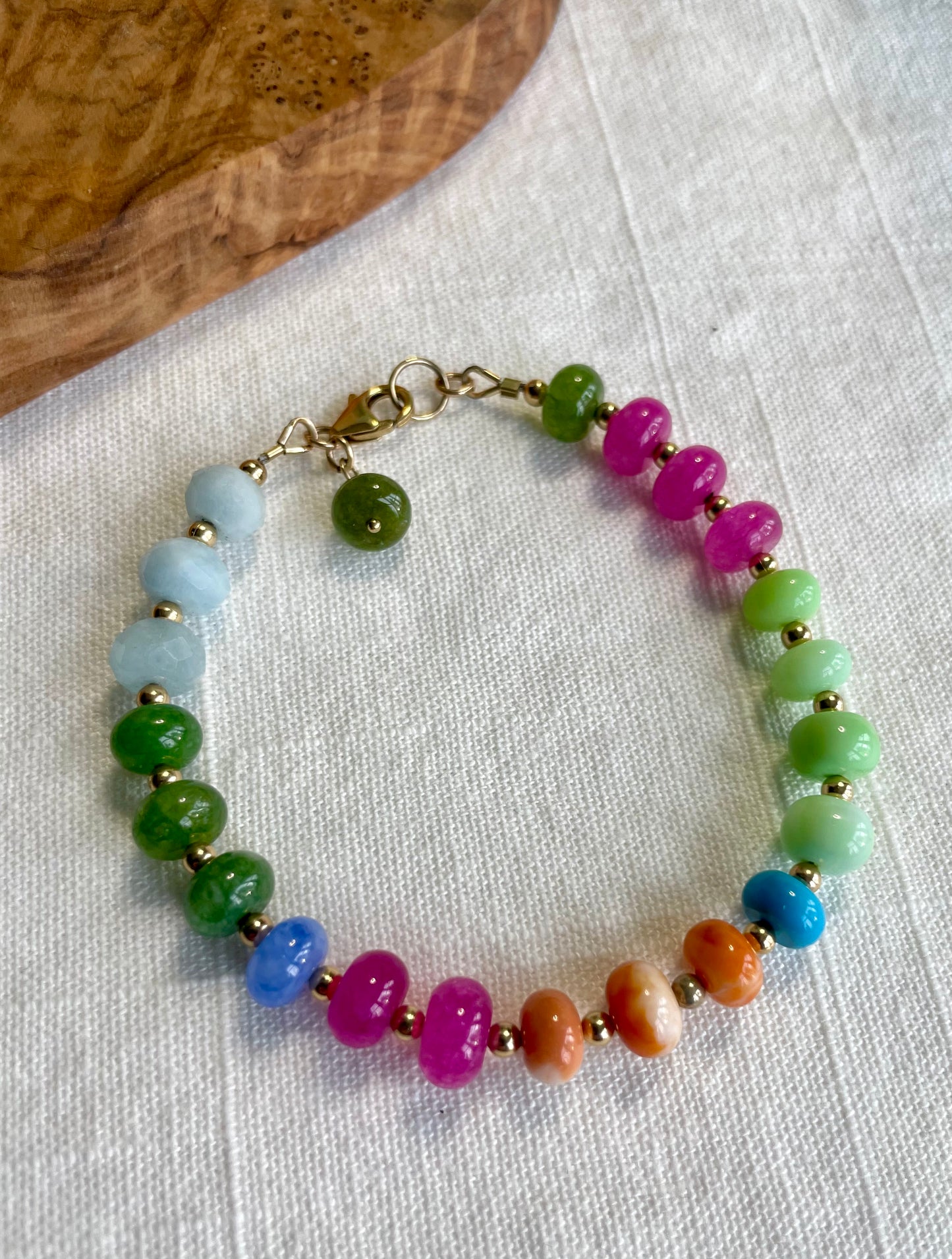 Candy Colored Gemstone Bracelet in Bright Summer Colors