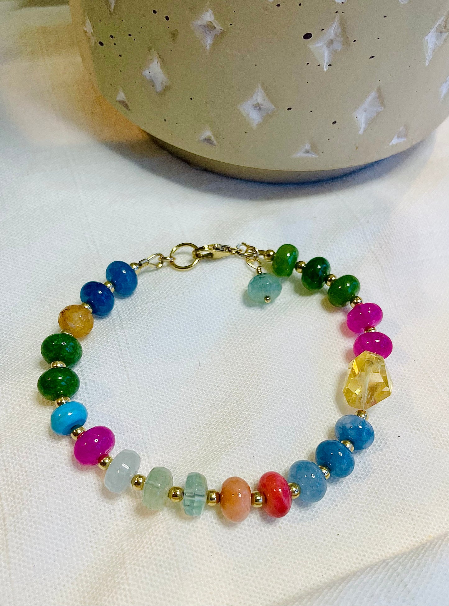 Mixed Gem Bracelet with Citrine