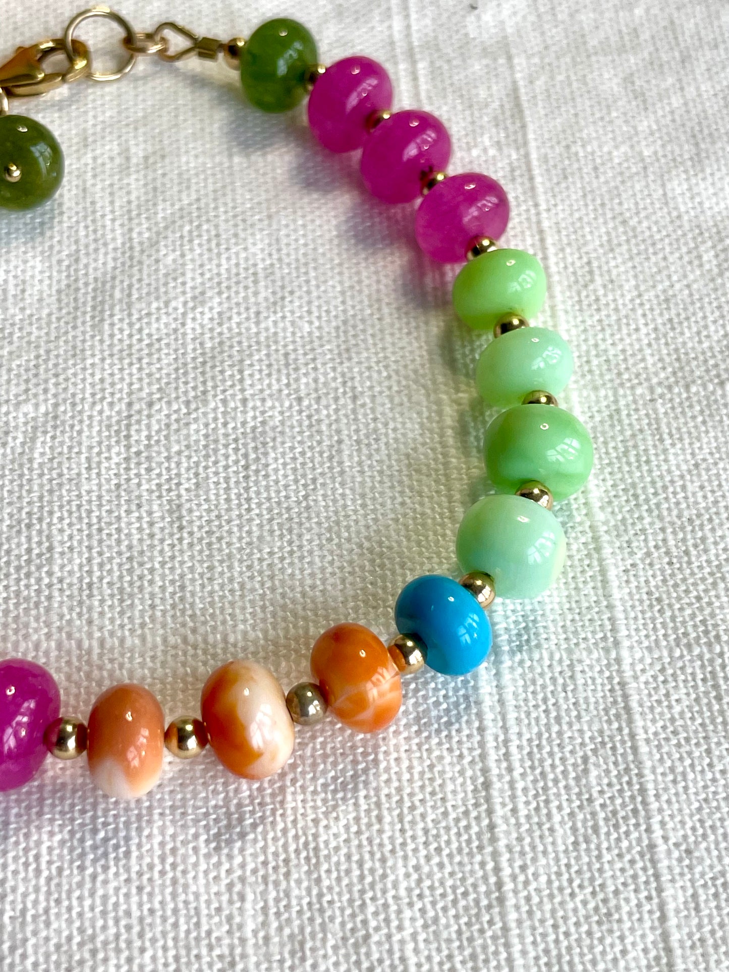 Candy Colored Gemstone Bracelet in Bright Summer Colors
