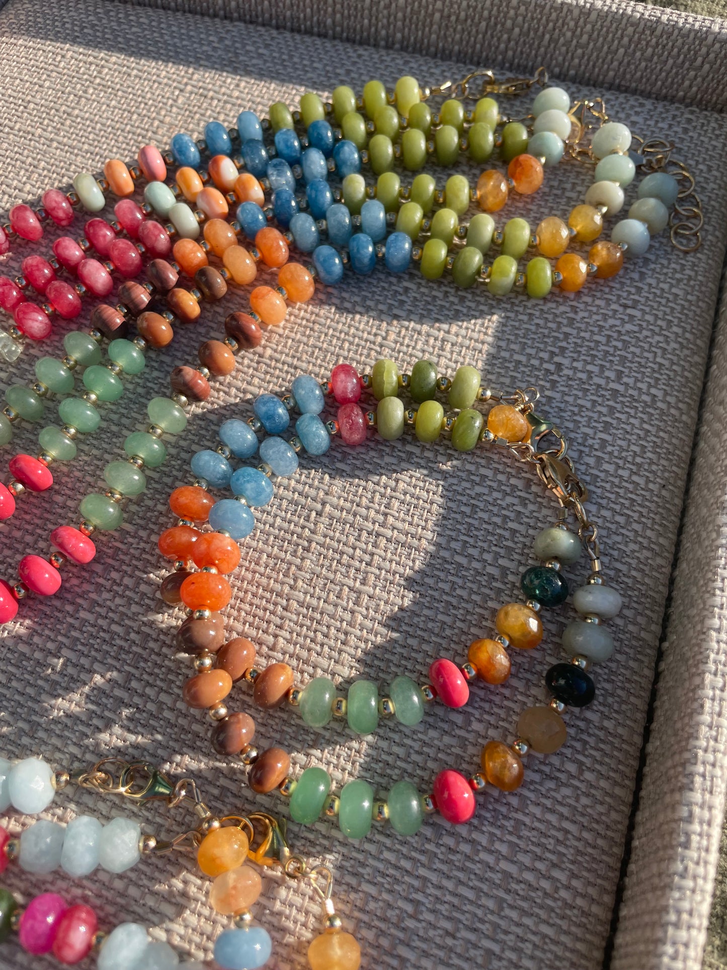 Candy Colored Gemstone Bracelet in Bright Summer Colors