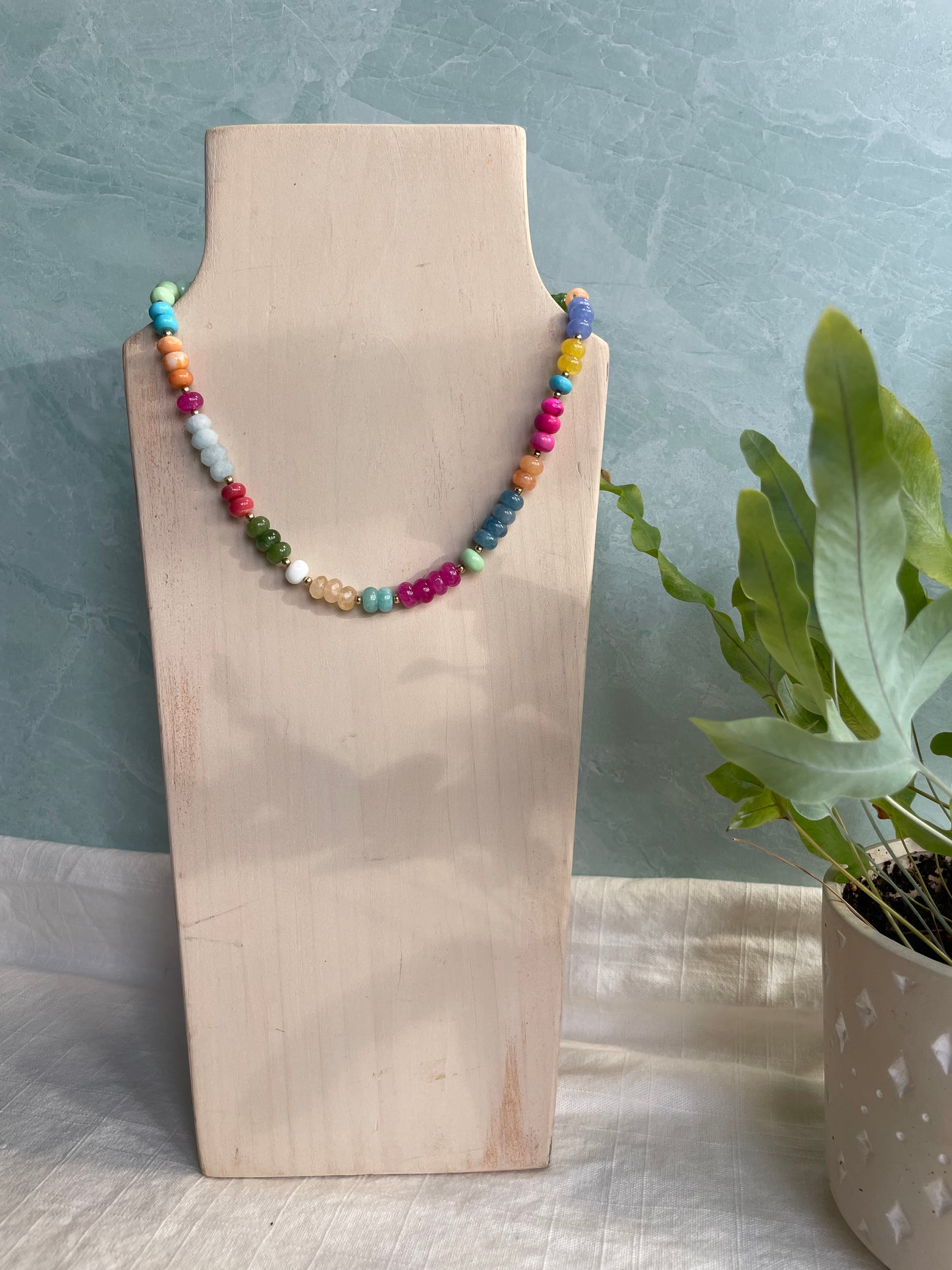 “Candy” Necklace in Bright Summer Colors