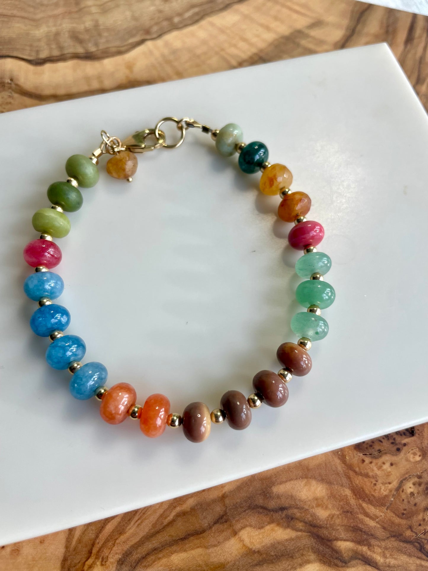 Candy Colored Gemstone Bracelet in Autumn Colors