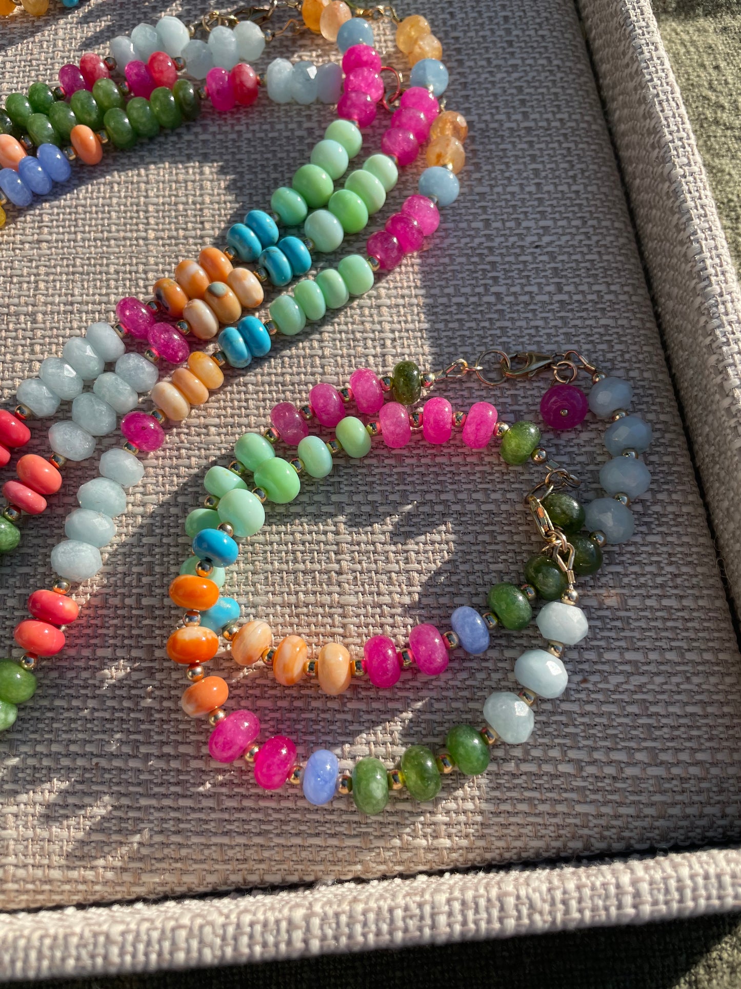 Candy Colored Gemstone Bracelet in Bright Summer Colors