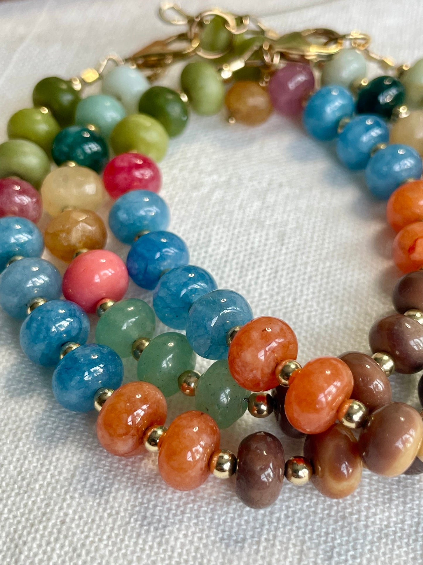 Candy Colored Gemstone Bracelet in Autumn Colors