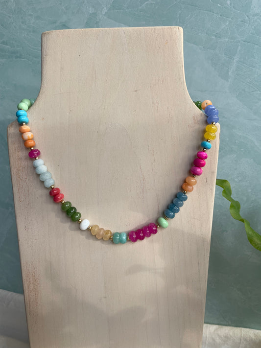 “Candy” Necklace in Bright Summer Colors
