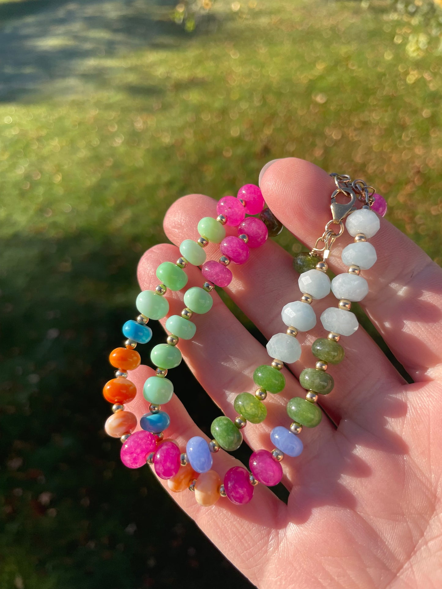 Candy Colored Gemstone Bracelet in Bright Summer Colors