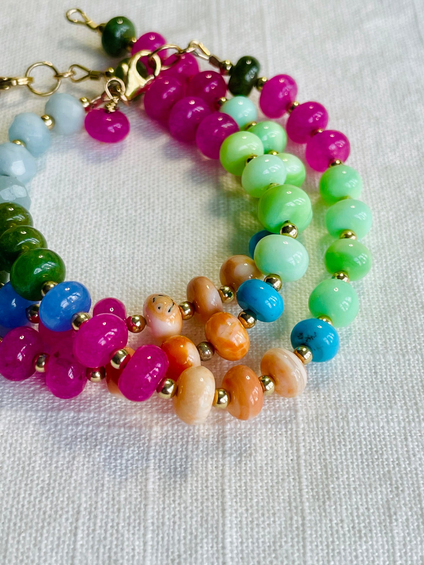 Candy Colored Gemstone Bracelet in Bright Summer Colors