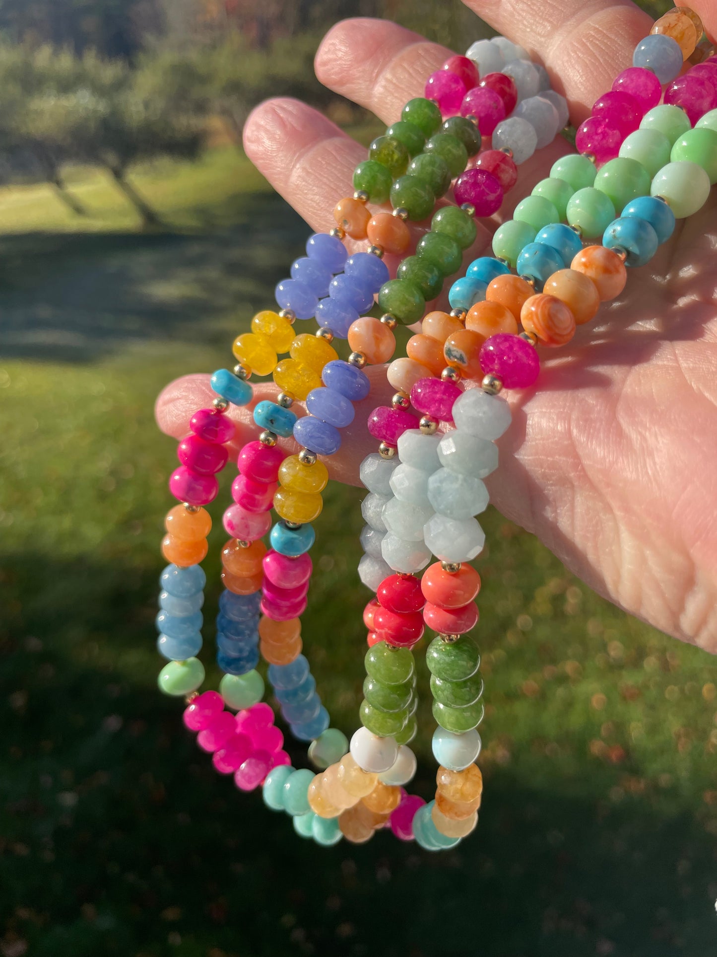 “Candy” Necklace in Bright Summer Colors