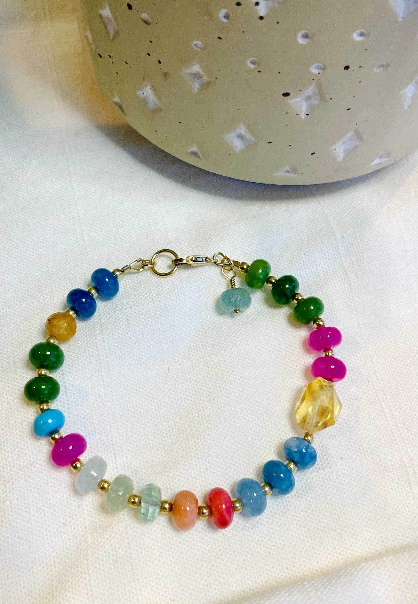 Mixed Gem Bracelet with Citrine