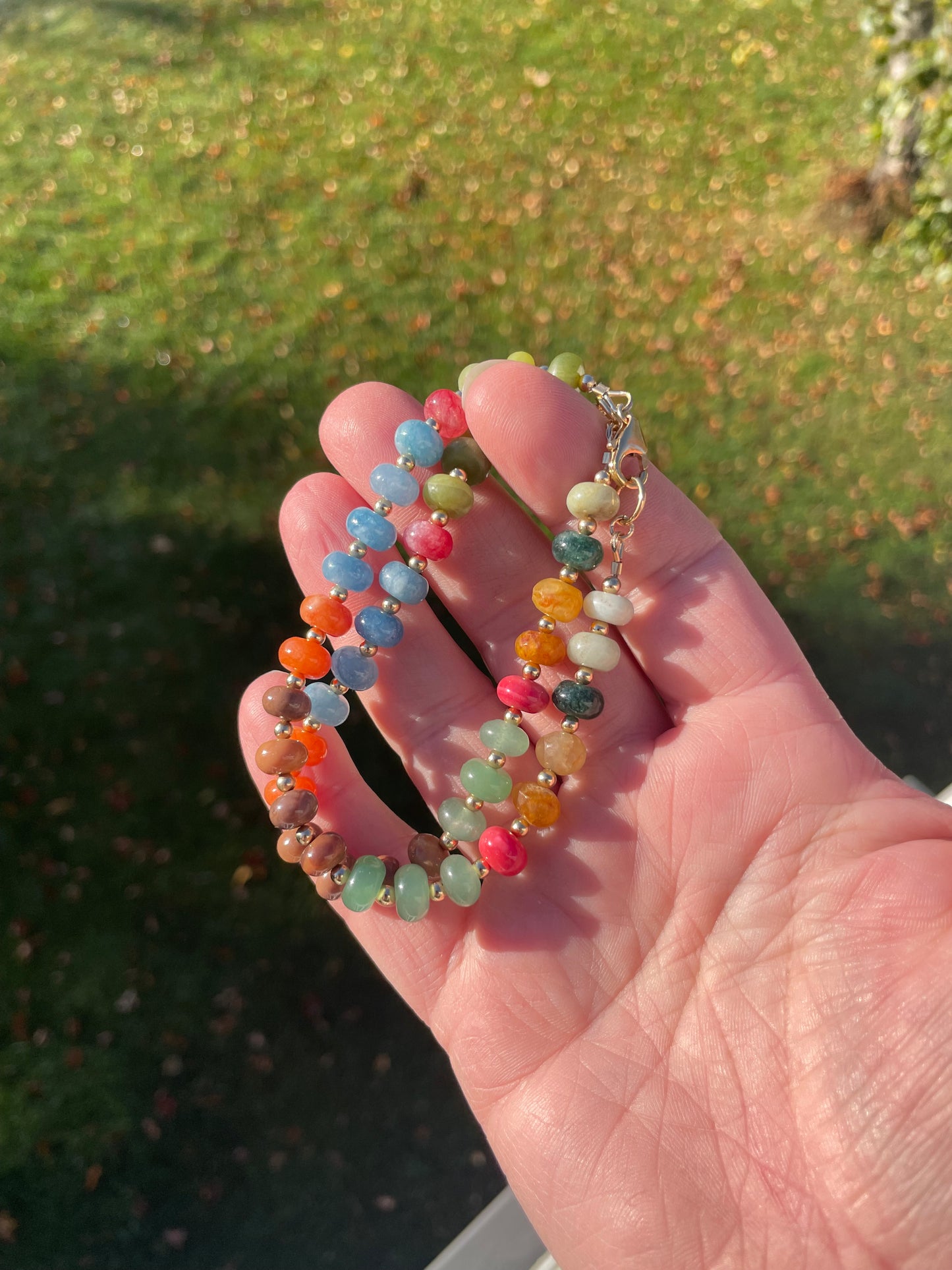 Candy Colored Gemstone Bracelet in Bright Summer Colors