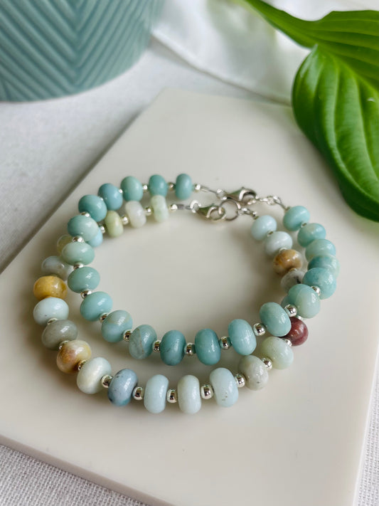 Amazonite Rondelle Bracelet