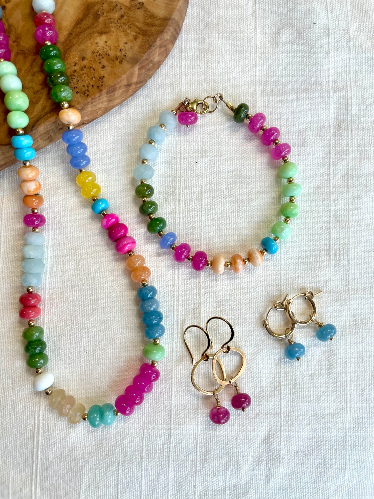 “Candy” Necklace in Bright Summer Colors