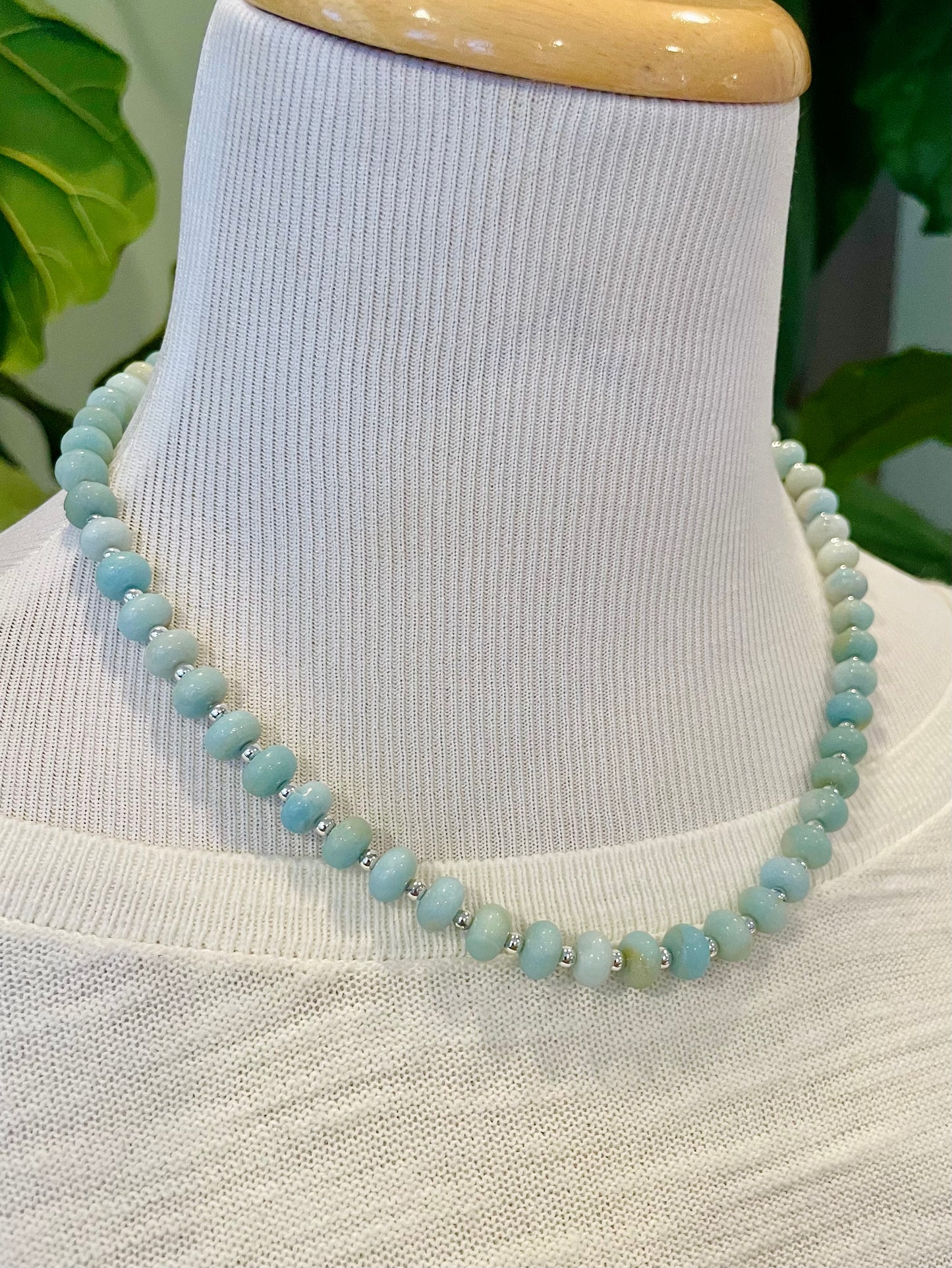 Amazonite Rondelle Necklace