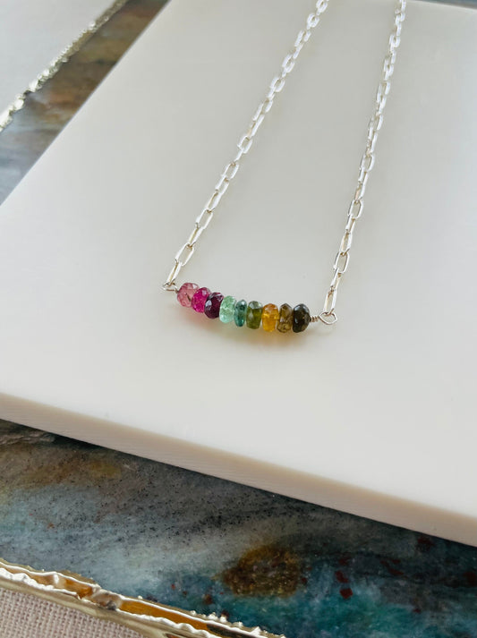 Tourmaline Bar Necklace