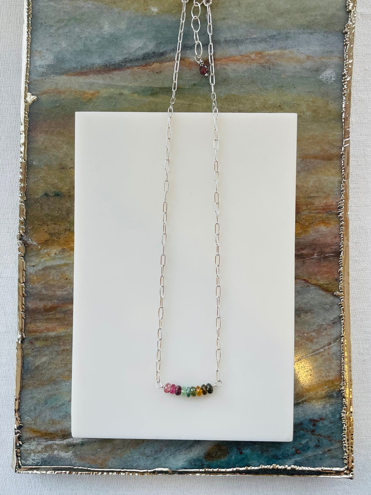 Tourmaline Bar Necklace