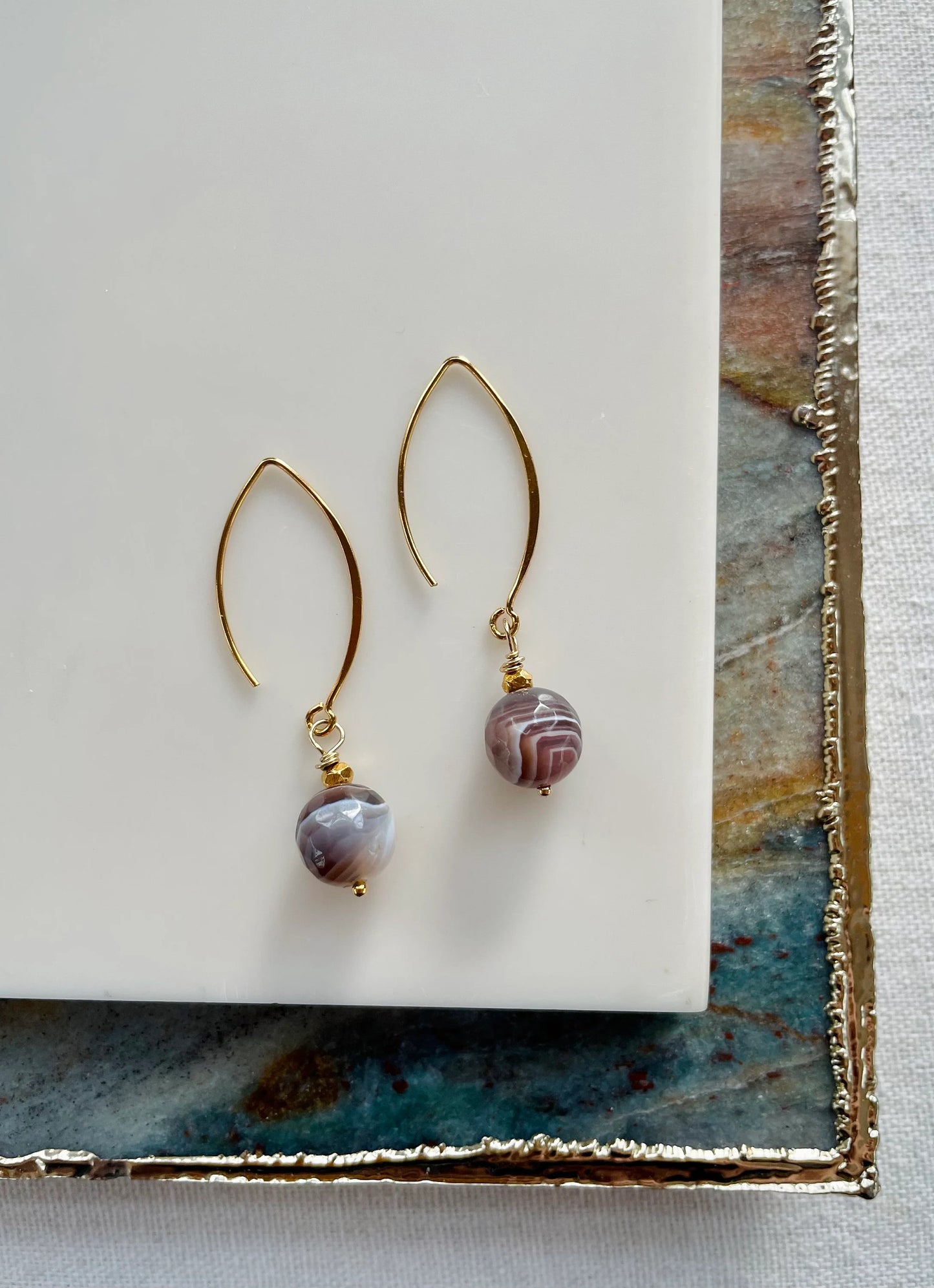 Botswana Agate Drop Earrings