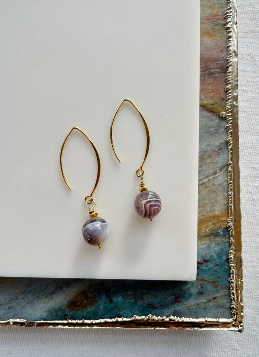 Botswana Agate Drop Earrings