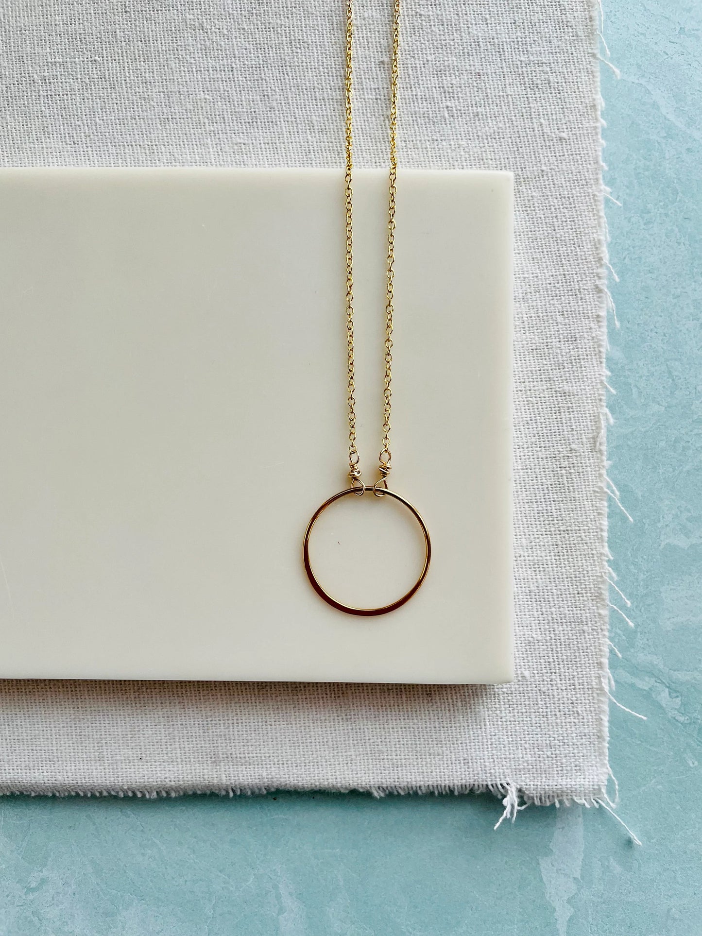 Large Circle Pendant Necklace