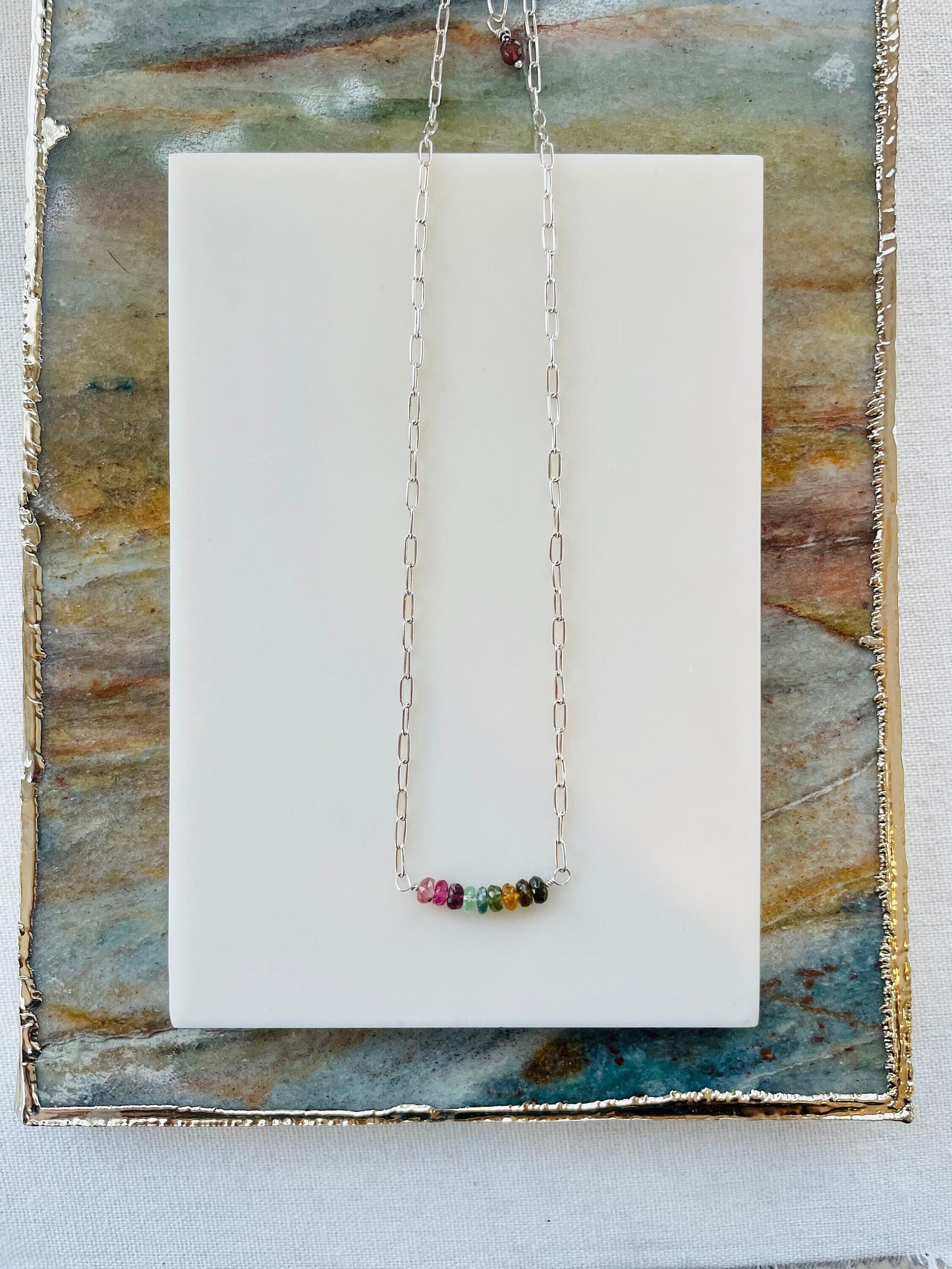 Tourmaline Bar Necklace