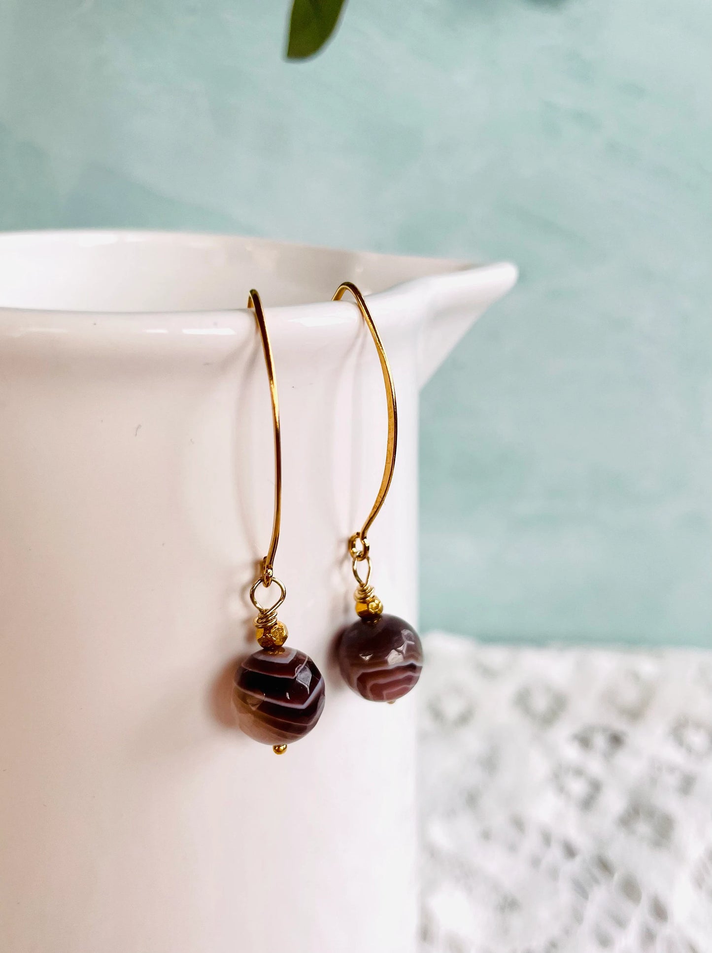 Botswana Agate Drop Earrings