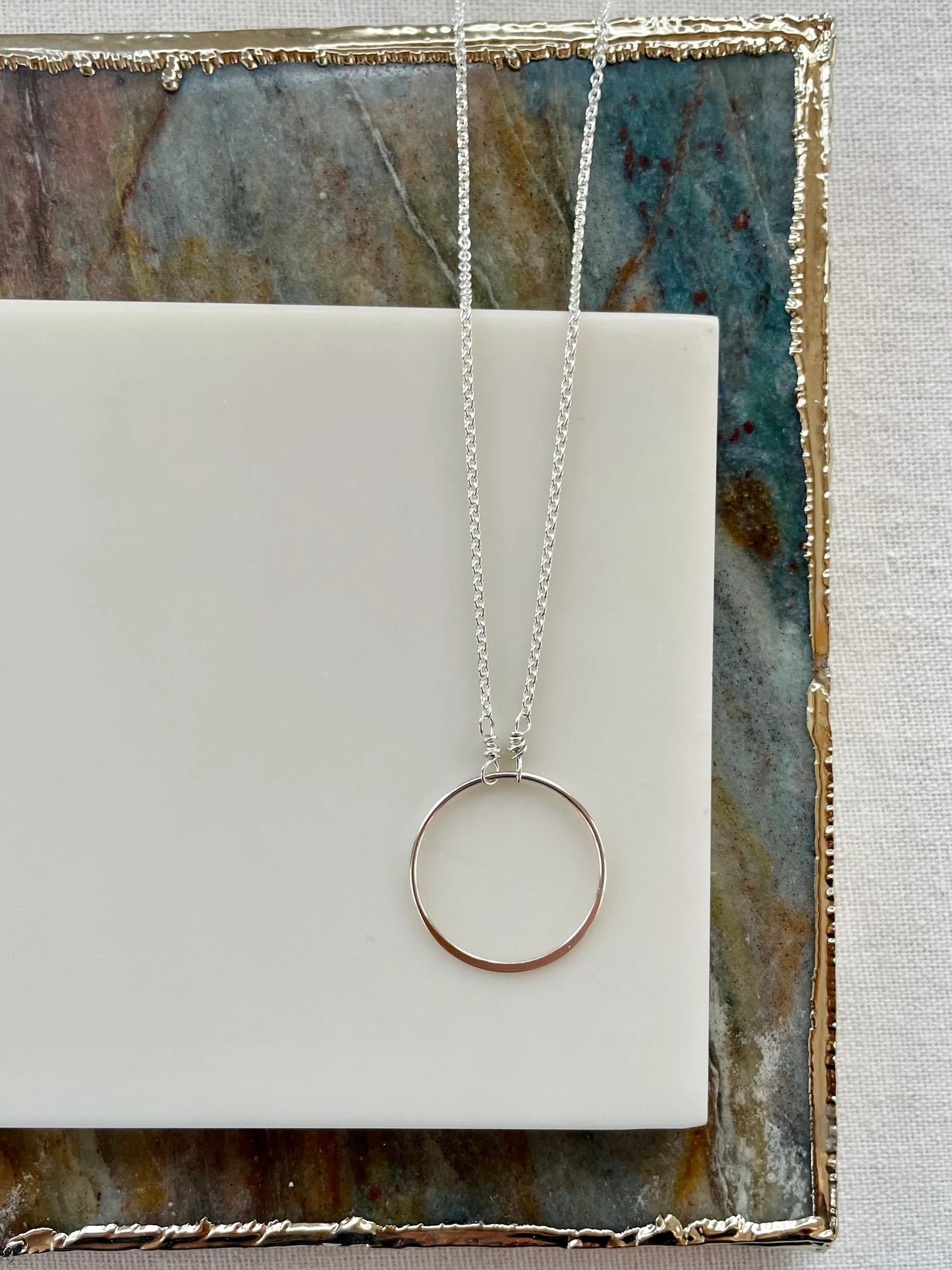 Large Circle Pendant Necklace