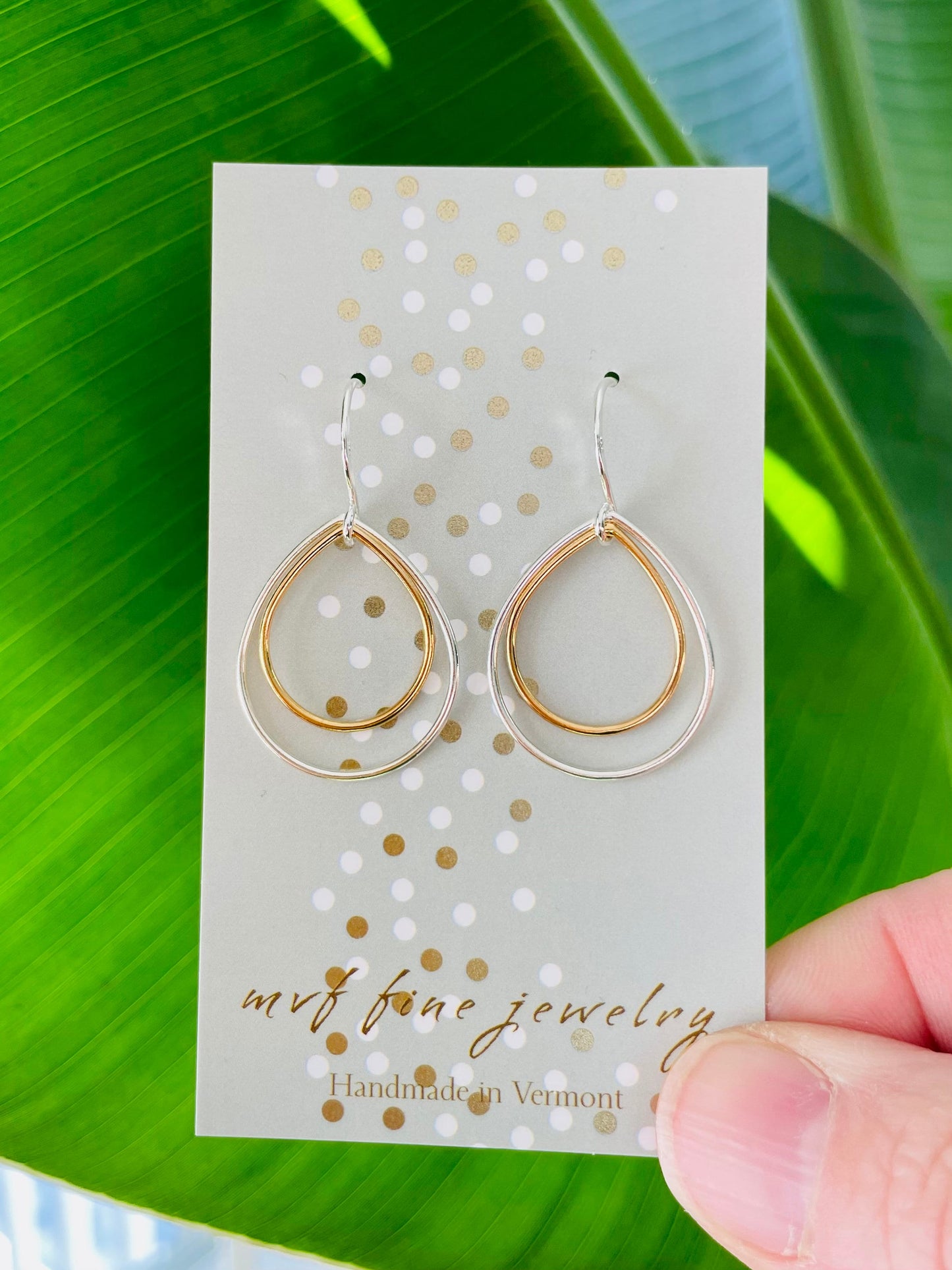 Teardrop Double Hoop Earrings