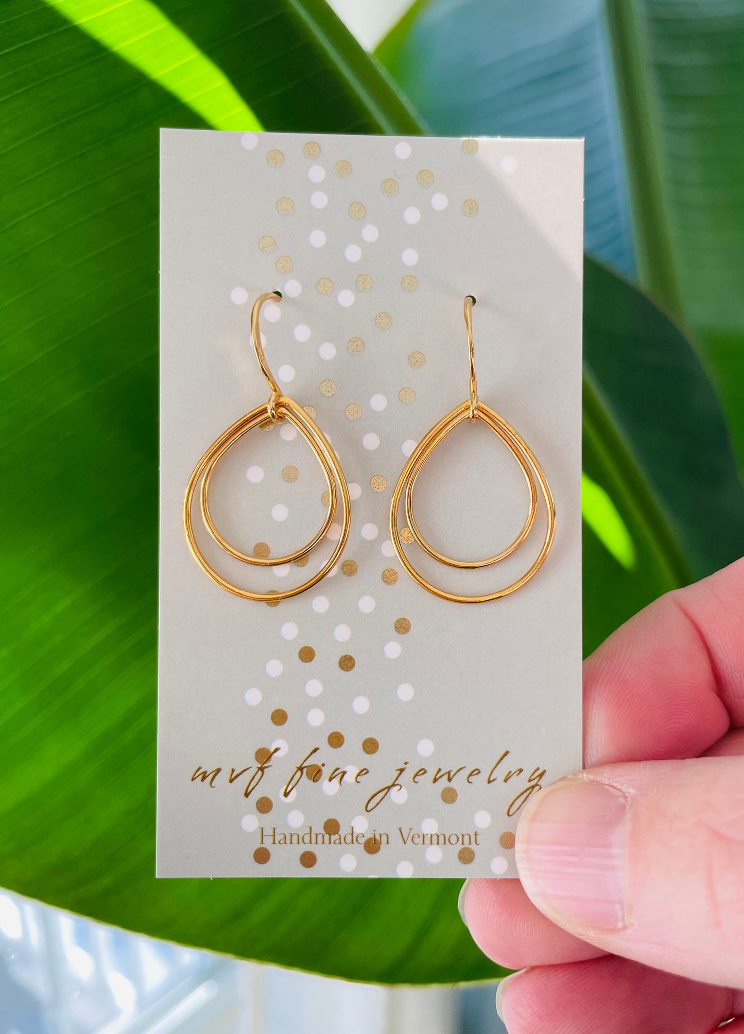 Teardrop Double Hoop Earrings