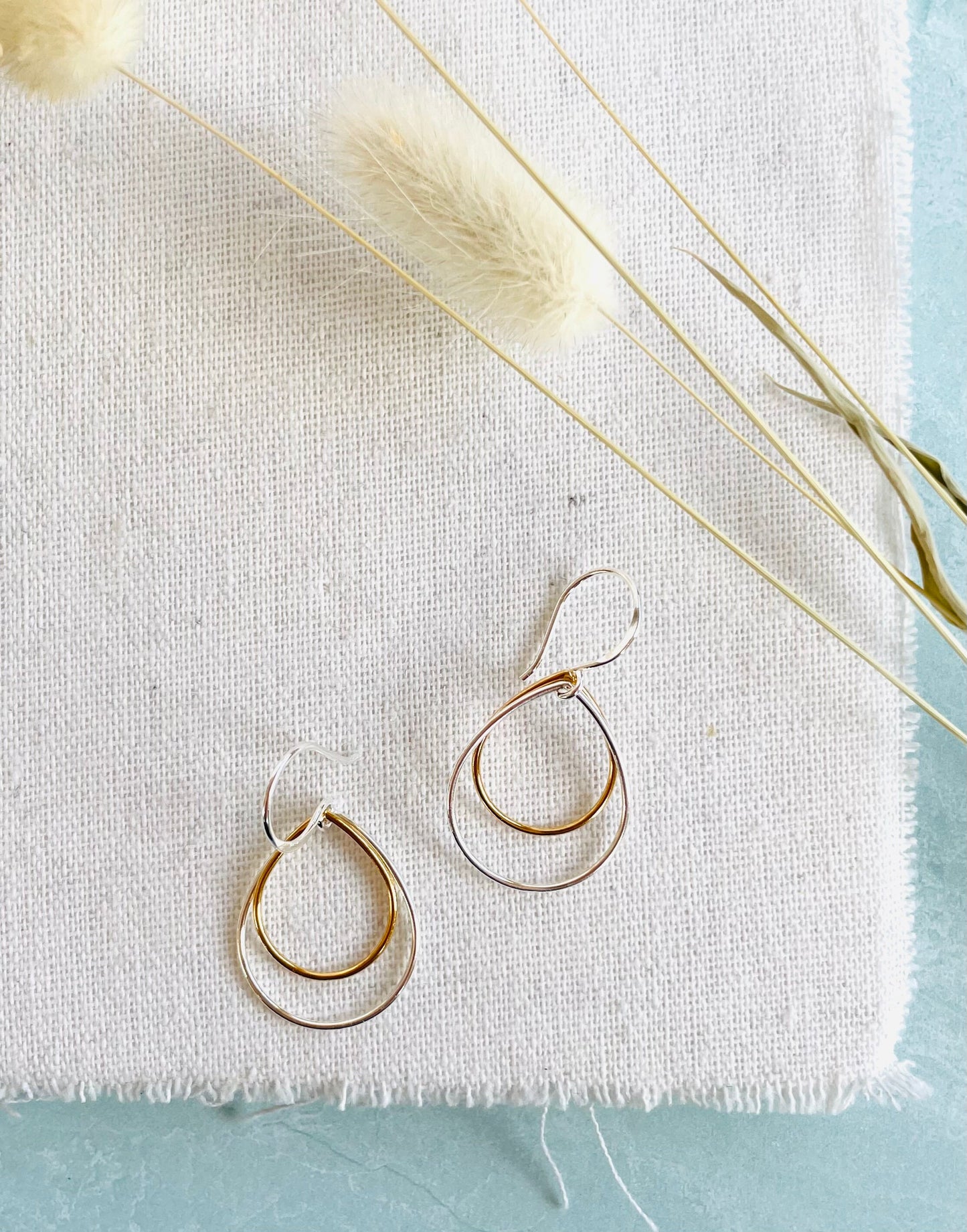 Teardrop Double Hoop Earrings