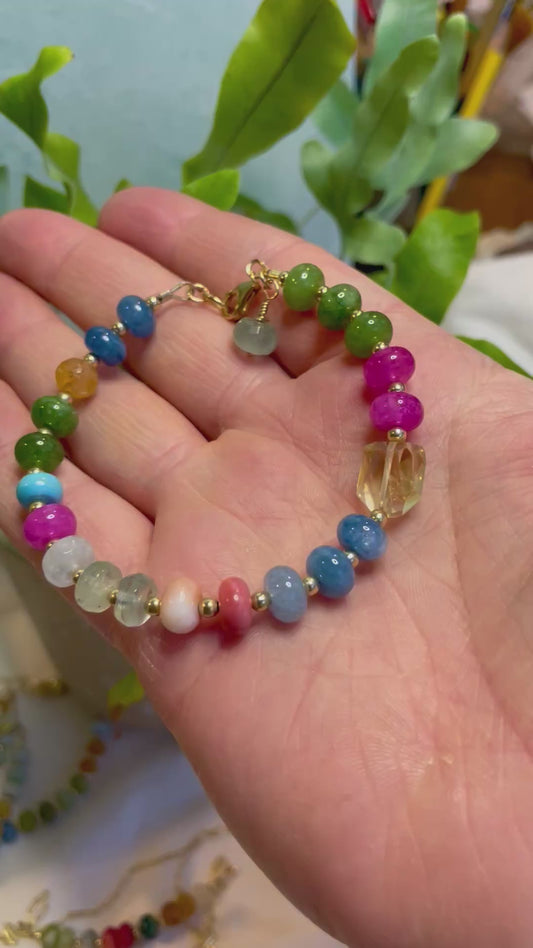 Mixed Gem Bracelet with Citrine
