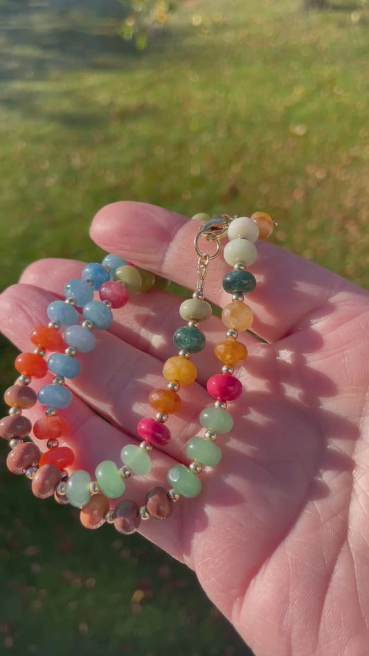 Candy Colored Gemstone Bracelet in Autumn Colors
